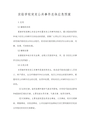 实验学校突发公共事件总体应急预案.docx