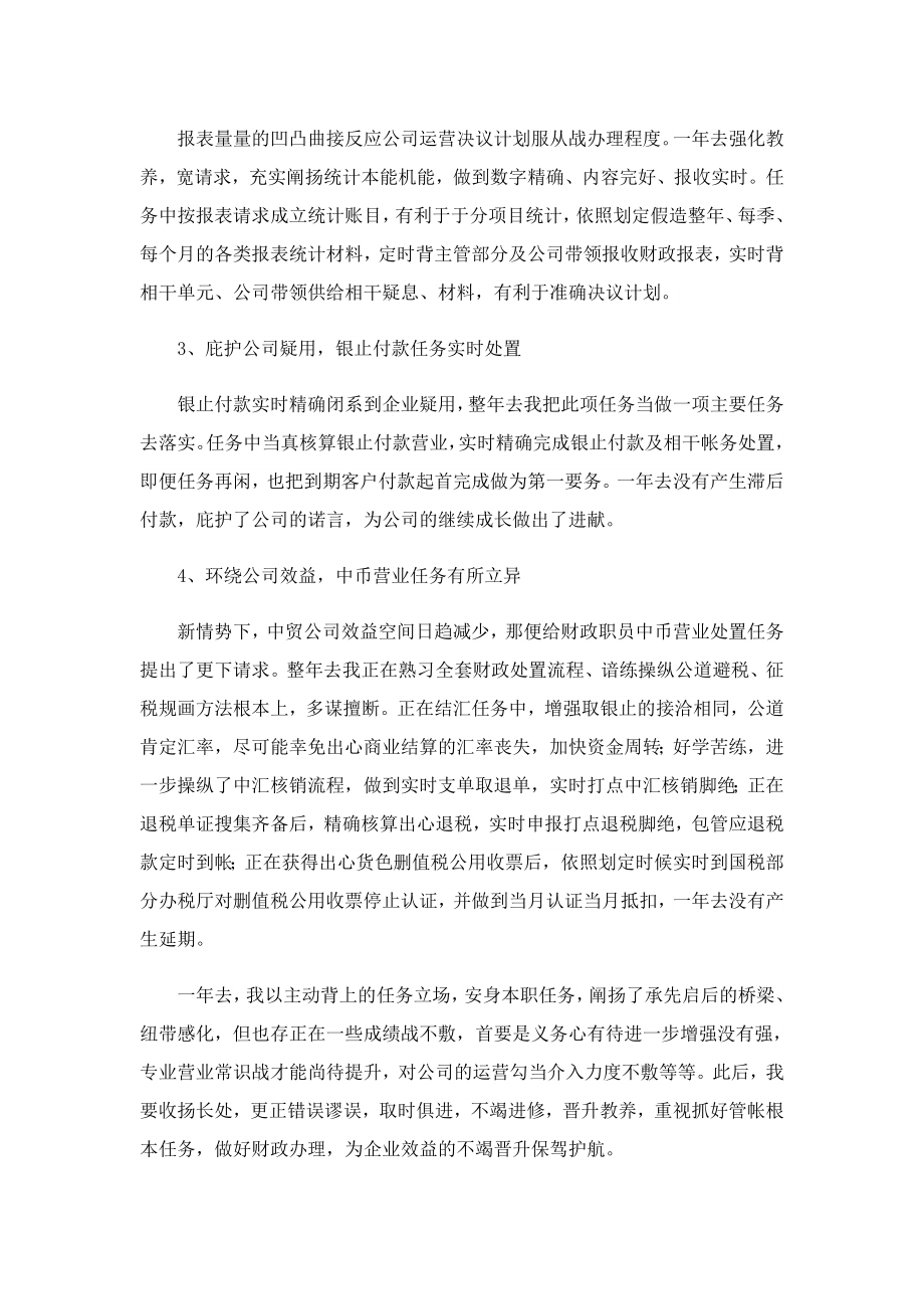 公司财务人员的述职报告（推荐）.doc_第2页