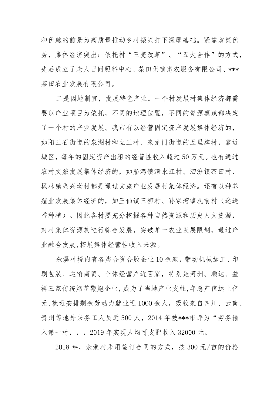 XX市发展村集体经济发言材料.docx_第3页