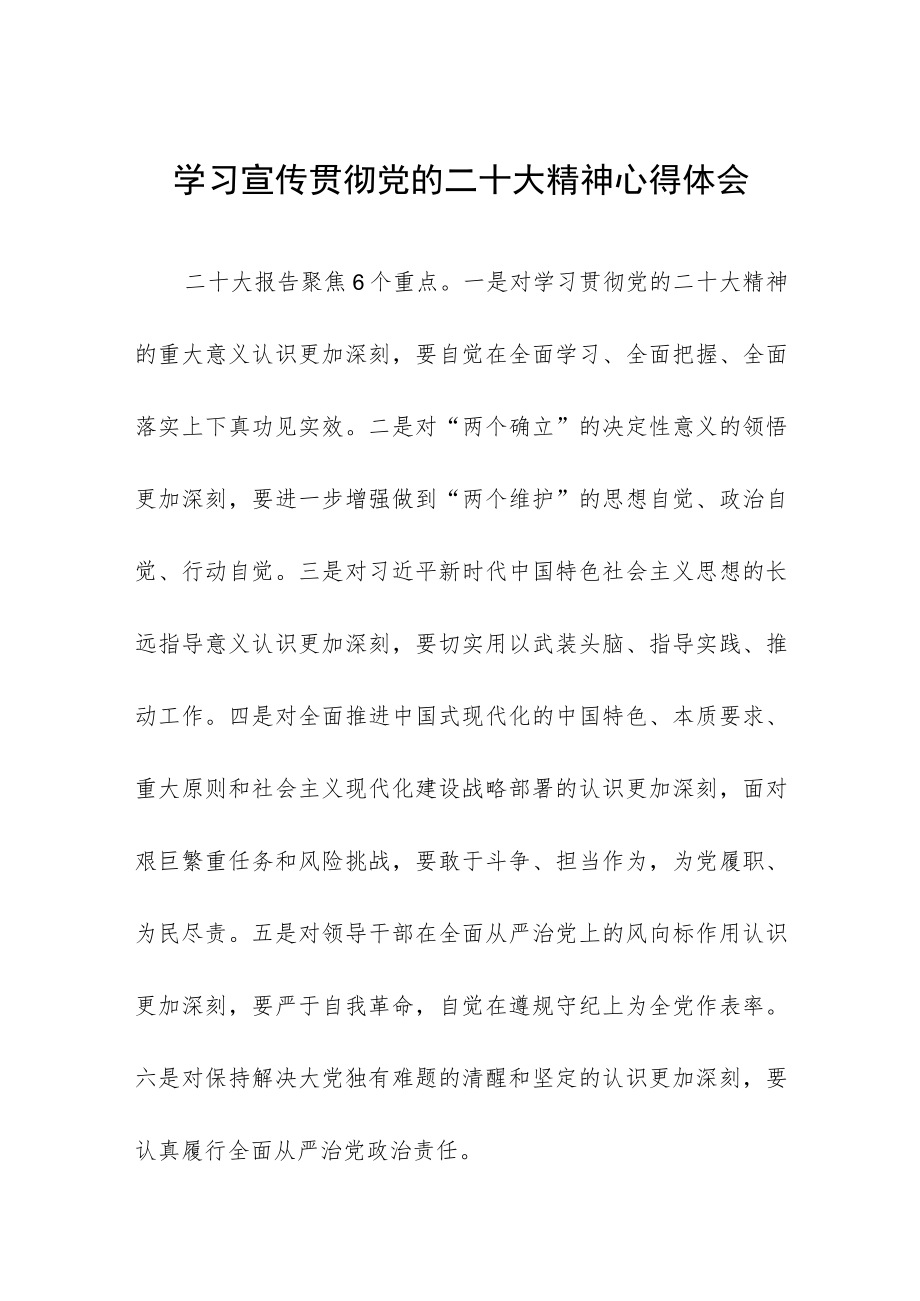 2023交警大队大队长学习党的二十大精神心得体会五篇.docx_第1页