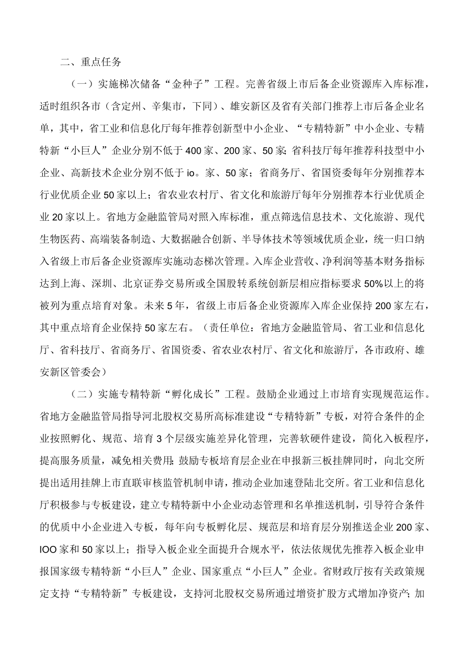 河北省人民政府办公厅关于印发河北省企业上市行动方案的通知.docx_第2页