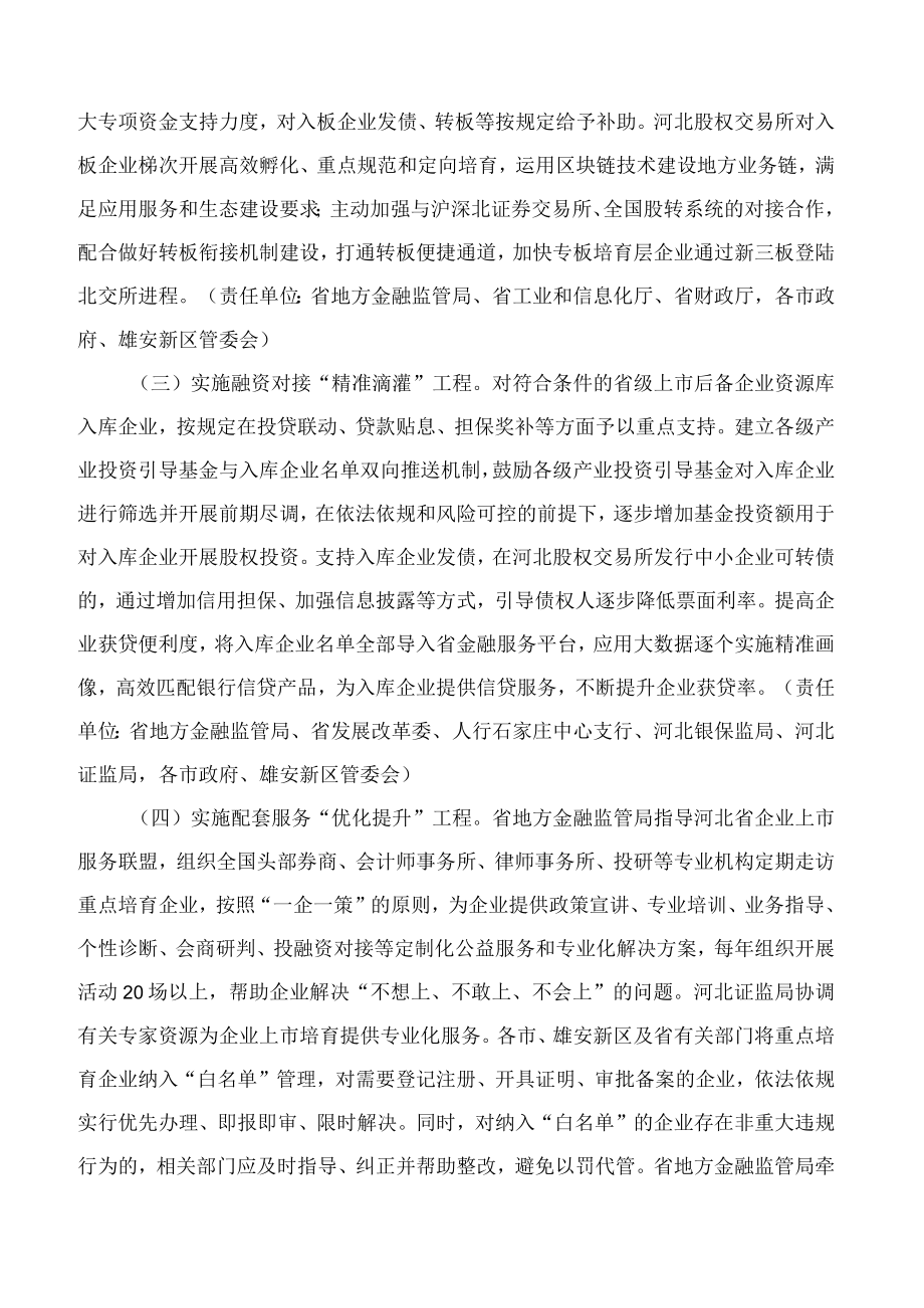 河北省人民政府办公厅关于印发河北省企业上市行动方案的通知.docx_第3页