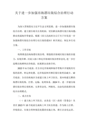 关于进一步加强市海漂垃圾综合治理行动方案.docx