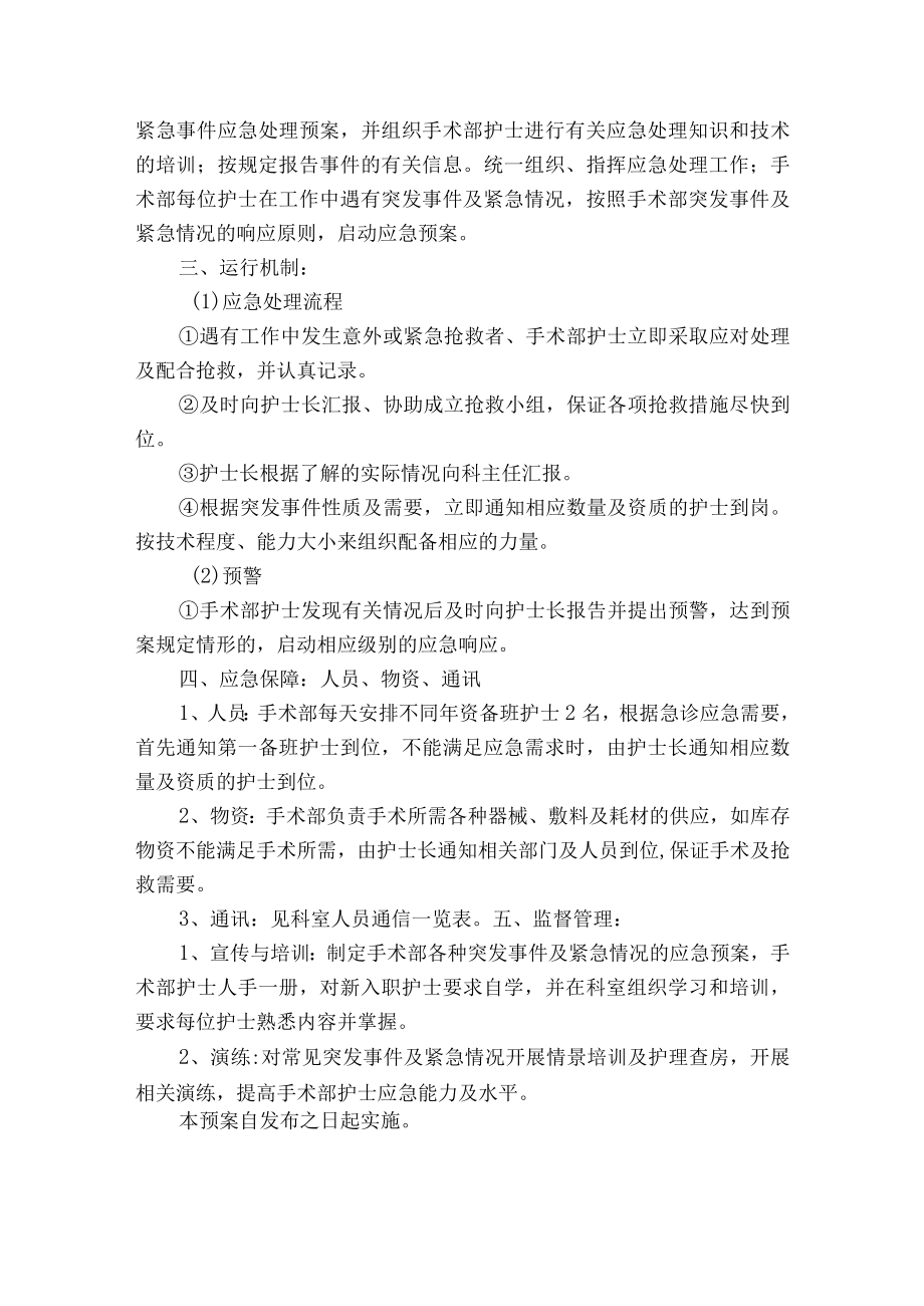 医院手术部应急预案及处理流程.docx_第2页