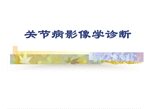 关节病的影像学诊断.ppt