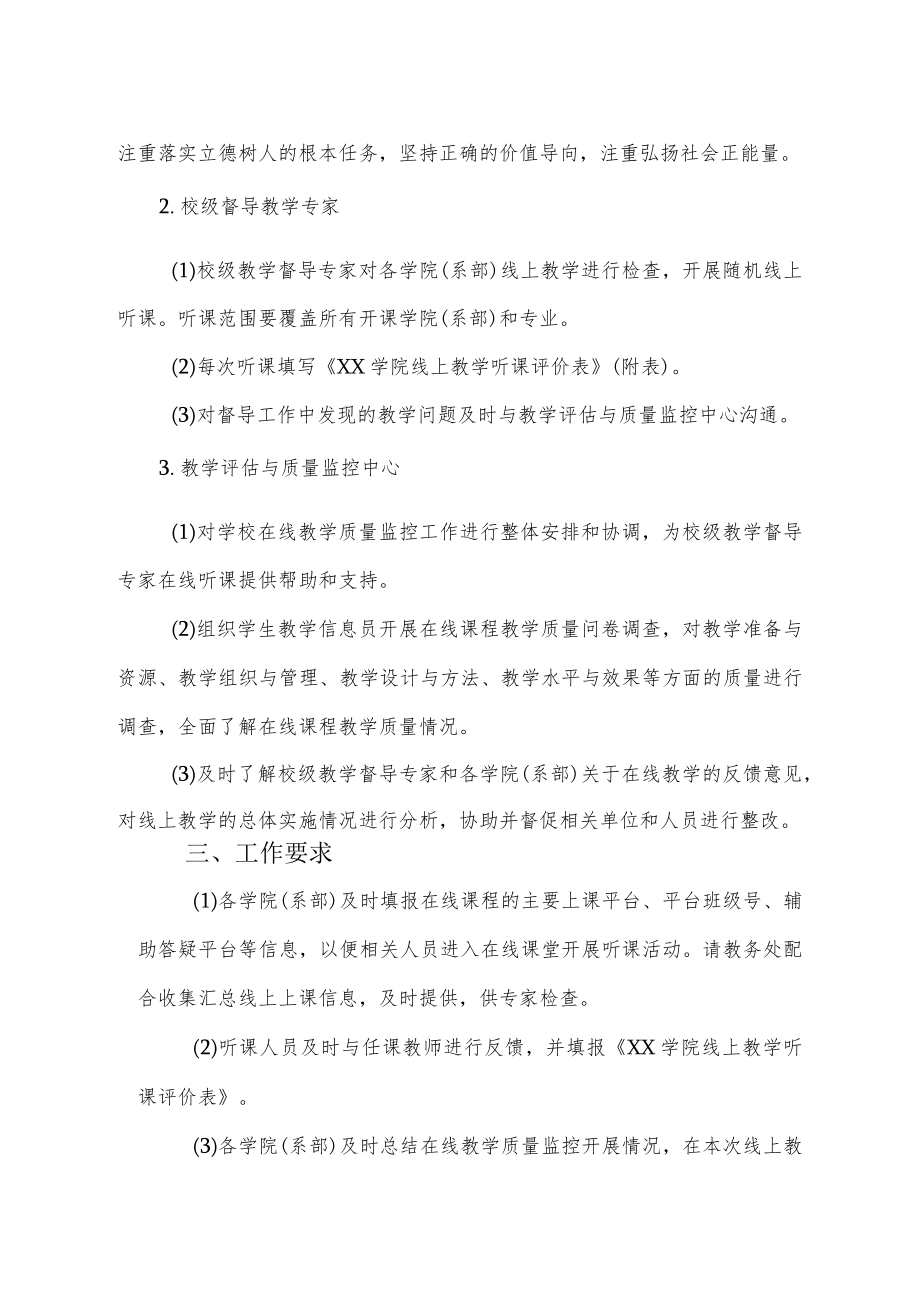 2023年春季开学期间在线教学质量监控工作方案.docx_第2页