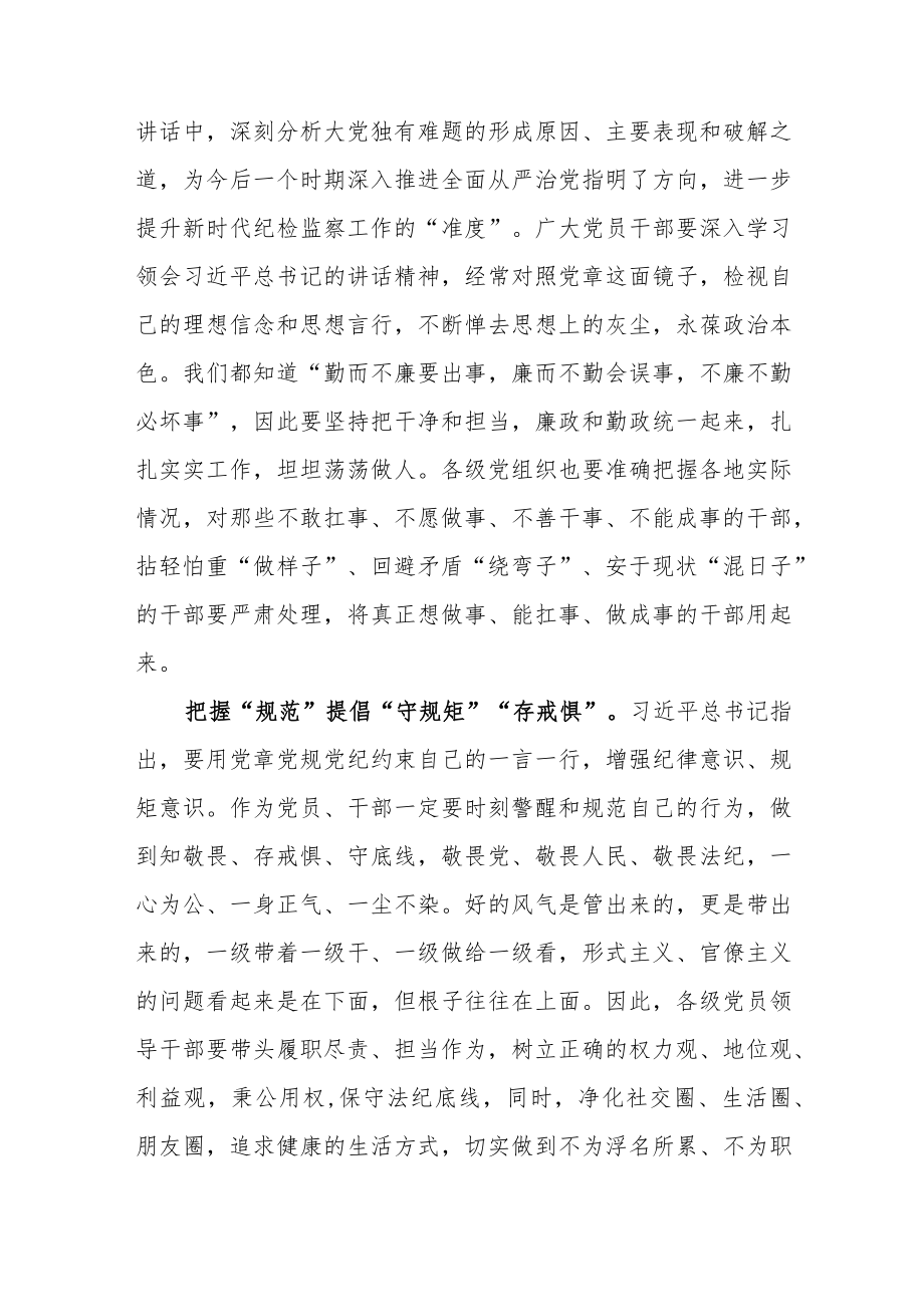 学习贯彻二十届中央纪委二次全会重要讲话精神心得体会研讨材料（“戒尺”达标要“精”“准”“规”）.docx_第2页