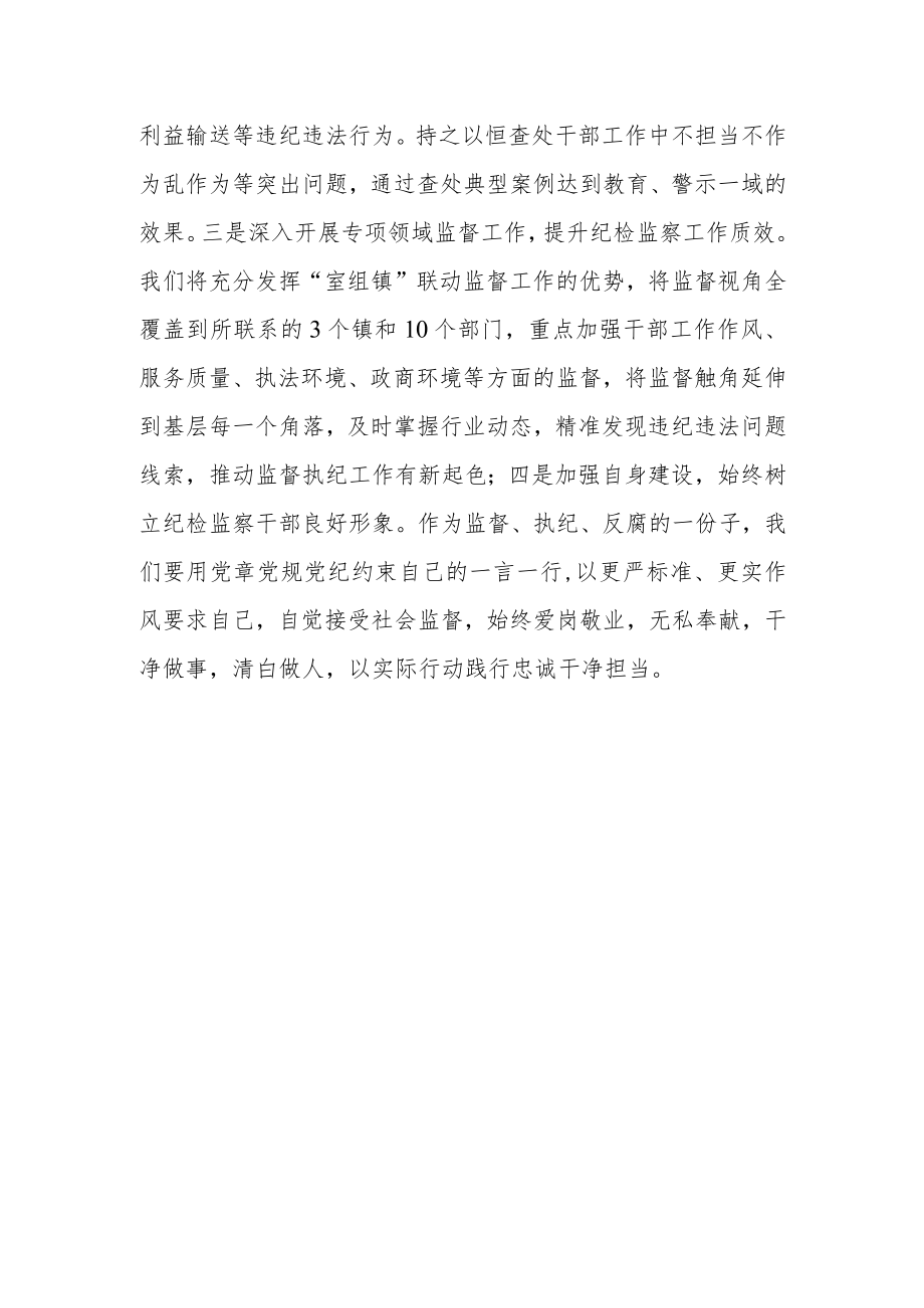 基层纪检监察干部学习贯彻二十届中央纪委二次全会重要讲话精神心得体会研讨材料.docx_第2页