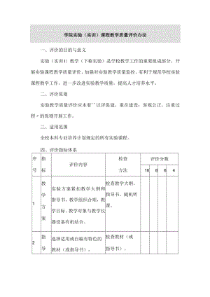 学院实验（实训）课程教学质量评价办法.docx