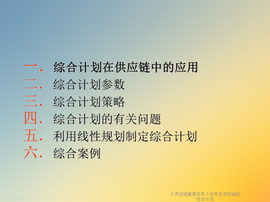 《供应链管理实务》任务五供应链的综合计划.ppt_第3页