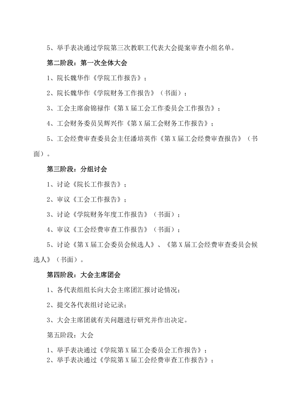 XX科技职业技术学院关于召开第X次双代会的筹备方案.docx_第2页