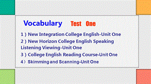 大学英语四级词汇测试竞猜.ppt