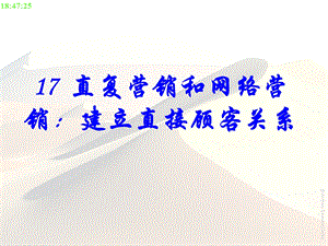 17直复营销和网络营销.ppt