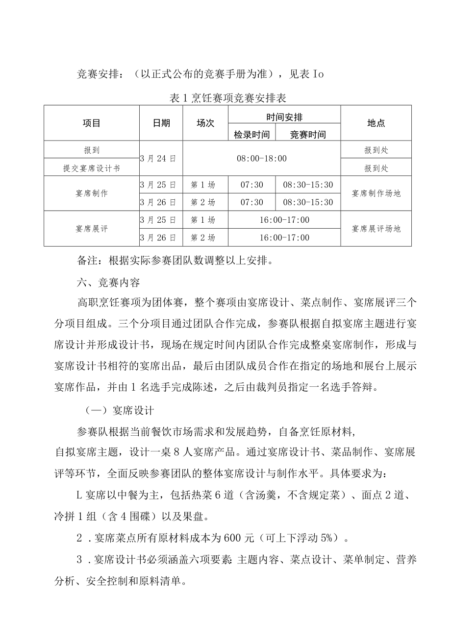 烹饪赛项竞赛方案-2023年河南省高等职业教育技能大赛竞赛方案.docx_第3页