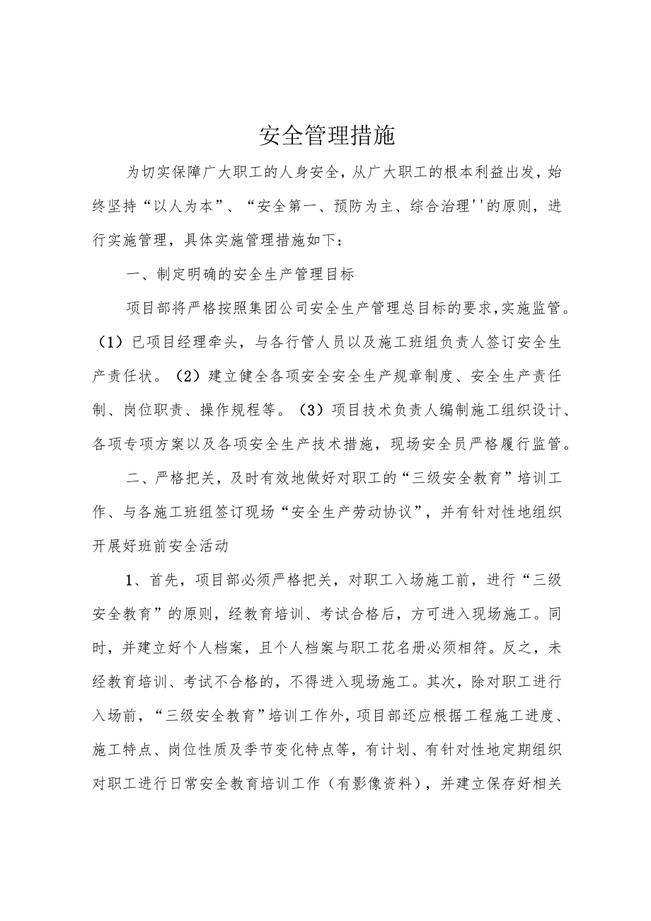 安全管理措施.docx_第1页