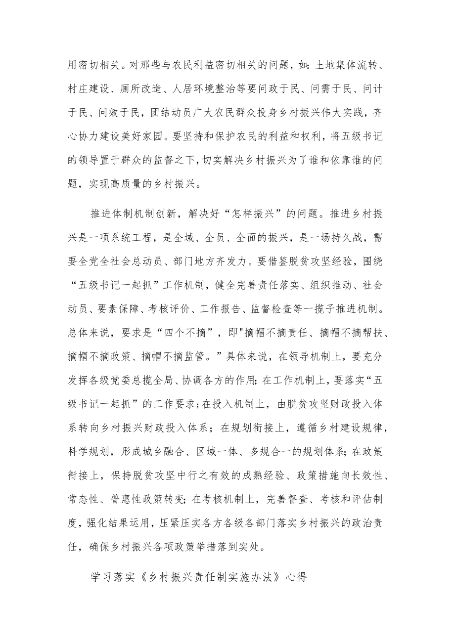 学习落实《乡村振兴责任制实施办法》3篇心得选.docx_第3页