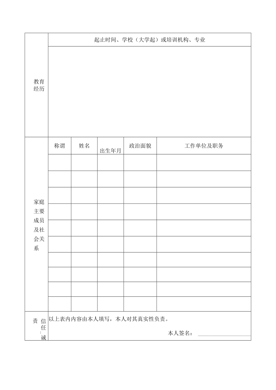 中铝国际工程股份有限公司公开招聘报名登记表.docx_第2页