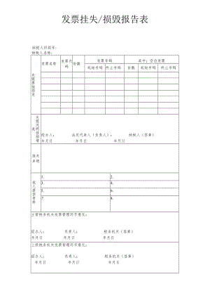 发票挂失损毁报告表.docx