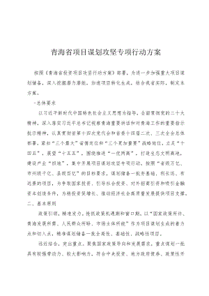 青海省项目谋划攻坚专项行动方案.docx