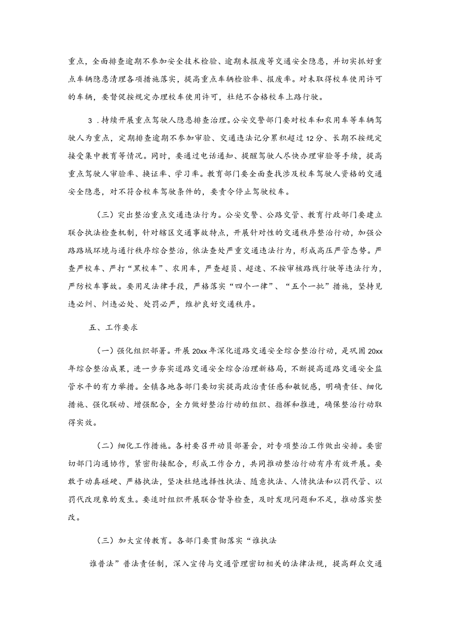 xxx镇深化道路交通安全专项整治行动工作方案.docx_第3页