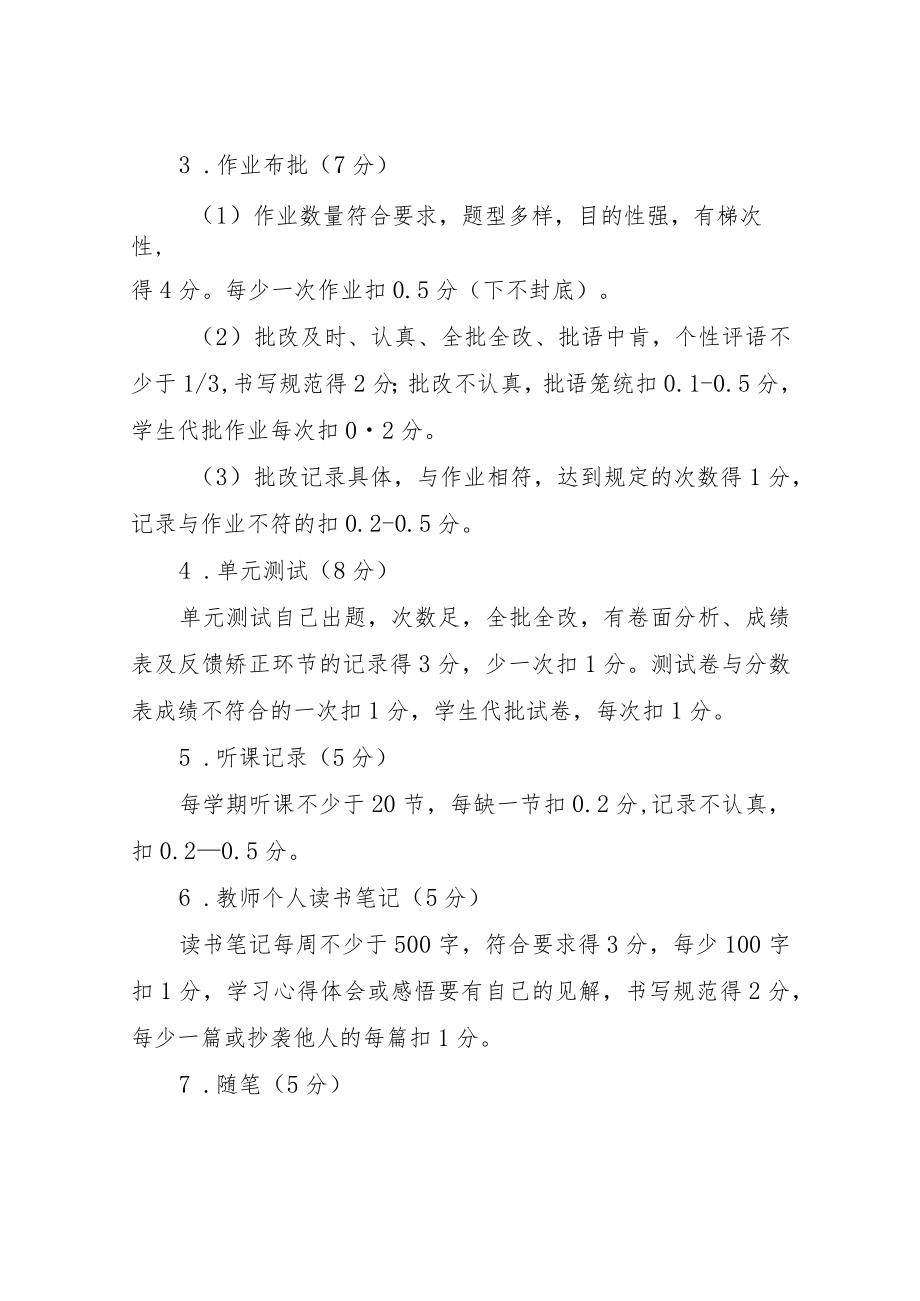 XX小学教学业务及科研考核方案.docx_第2页