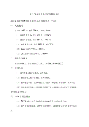 关于X学院情况分析.docx