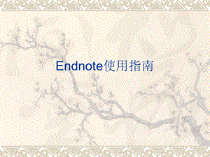 EndNote使用教程中文版...ppt