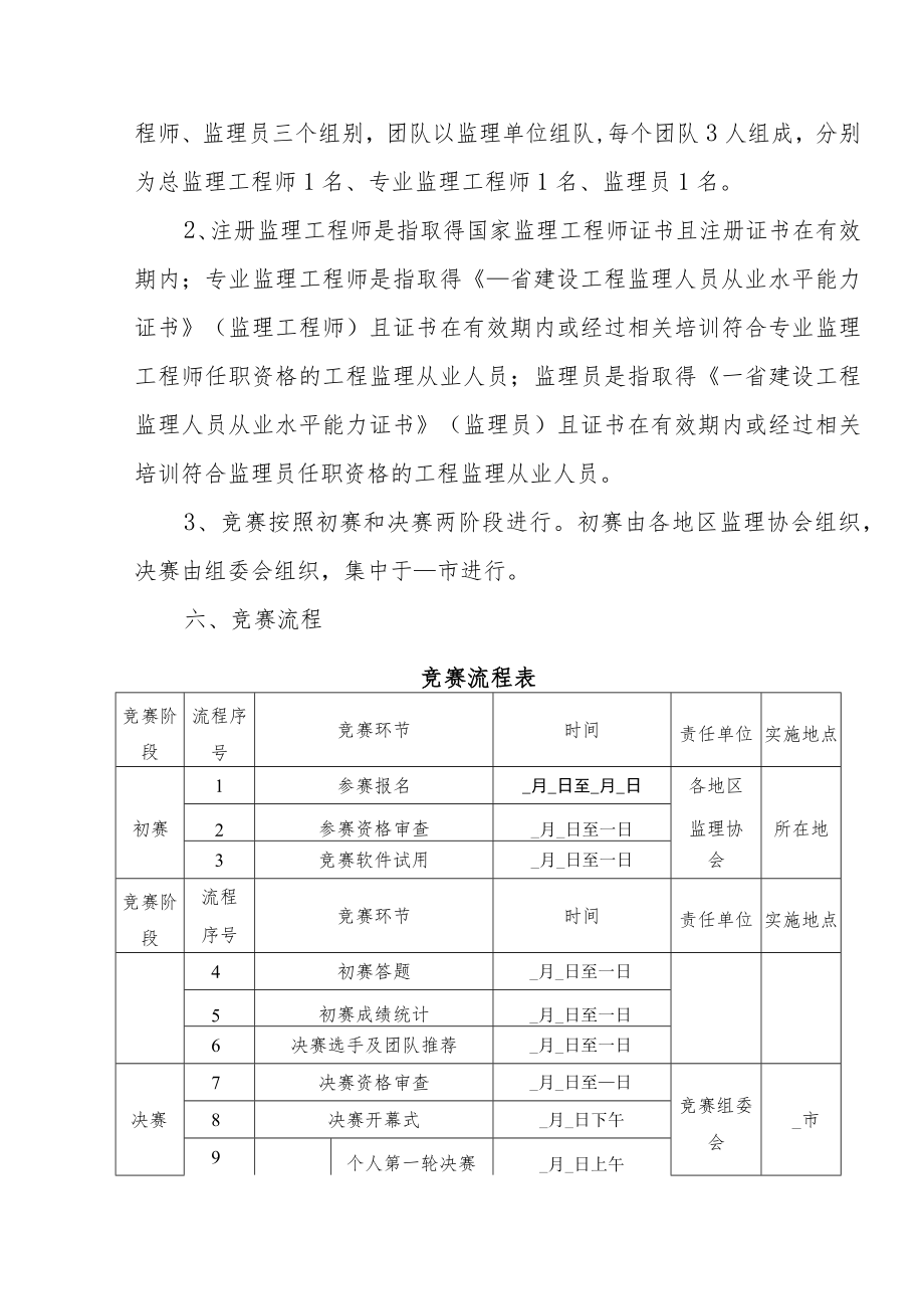 工程监理职业技能竞赛实施细则示范文本.docx_第2页