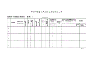 专精特新小巨人企业复核情况汇总表.docx