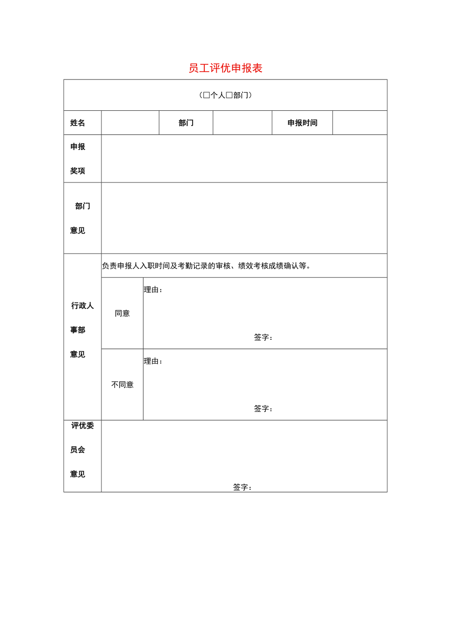 员工评优申报表.docx_第1页