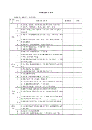 装载机安全检查表.docx