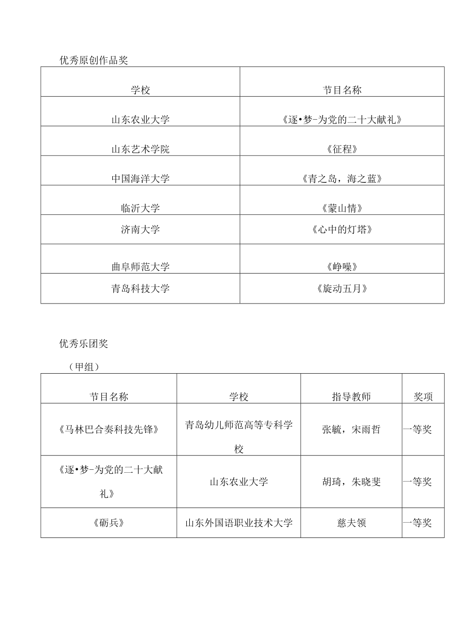 山东省教育厅关于2022年山东省大学生校园艺术节器乐专项展示活动获奖情况的通报.docx_第3页