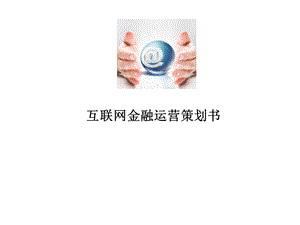 互联网金融运营策划书.ppt