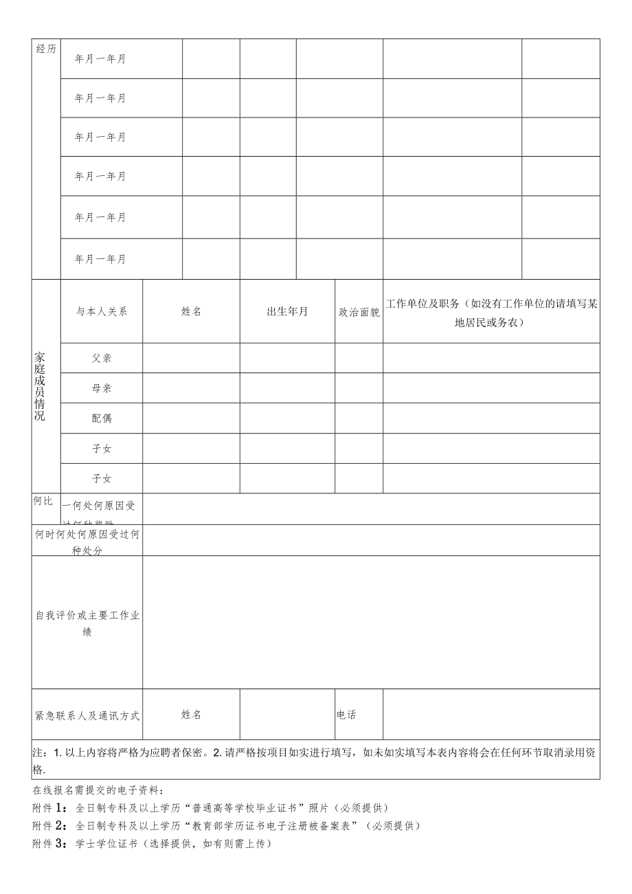 XX邮政202X年秋季社会招聘应聘报名表.docx_第2页