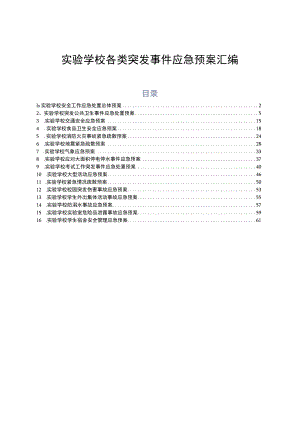 实验学校各类突发事件应急预案汇编.docx