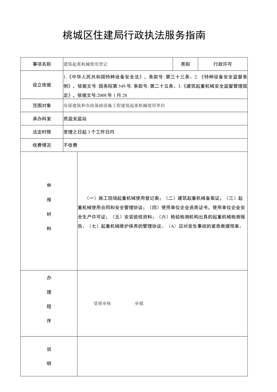 行政许可桃城区住建局行政执法服务指南.docx_第1页