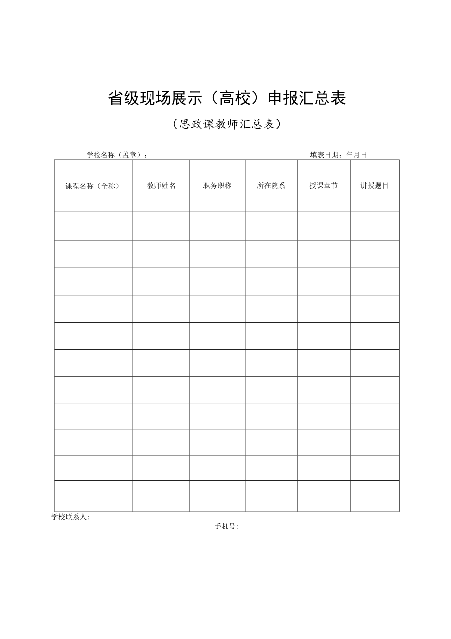 省级现场展示高校申报汇总表.docx_第1页