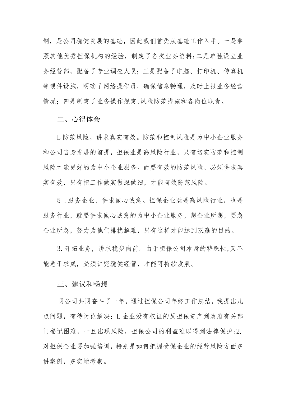 担保行业年终总结6篇.docx_第2页