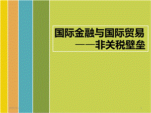 国际金融与国际贸易非关税壁垒.ppt