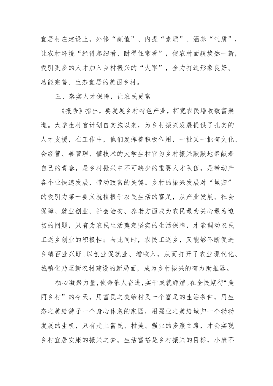 乡村振兴践行党的二十大研讨交流发言材料.docx_第3页