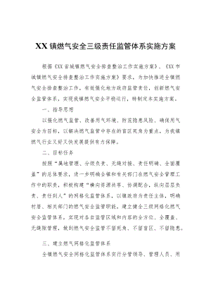 XX镇燃气安全三级责任监管体系实施方案.docx