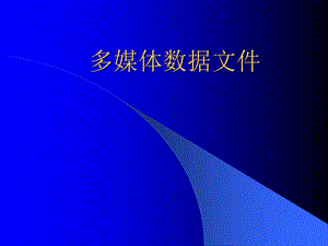 多媒体数据文件.ppt