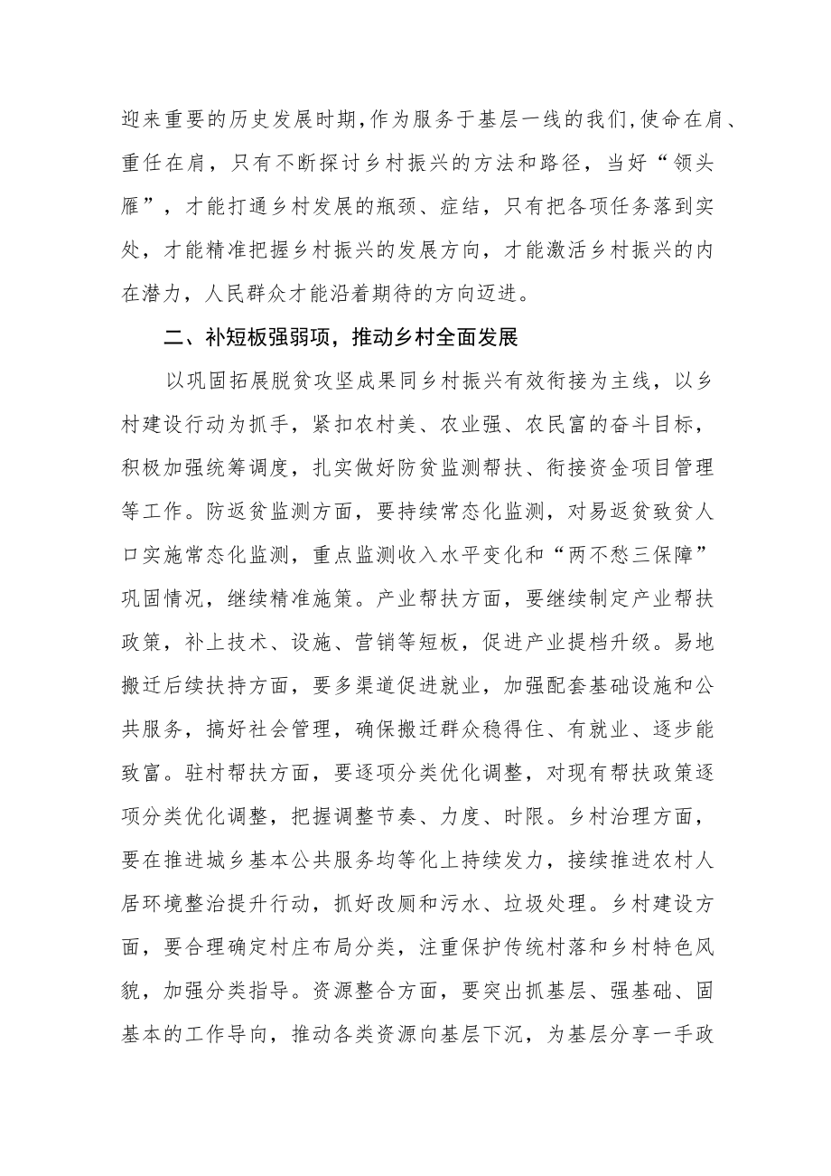 践行党的二十大乡村振兴研讨交流发言材料五篇.docx_第2页