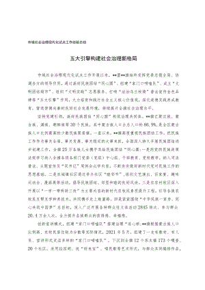 市域社会治理现代化试点工作经验总结.docx