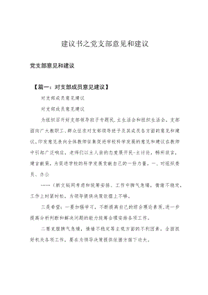 建议书之党支部意见和建议.docx