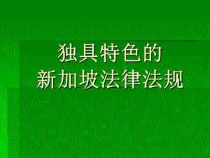 新加坡法律法规.ppt