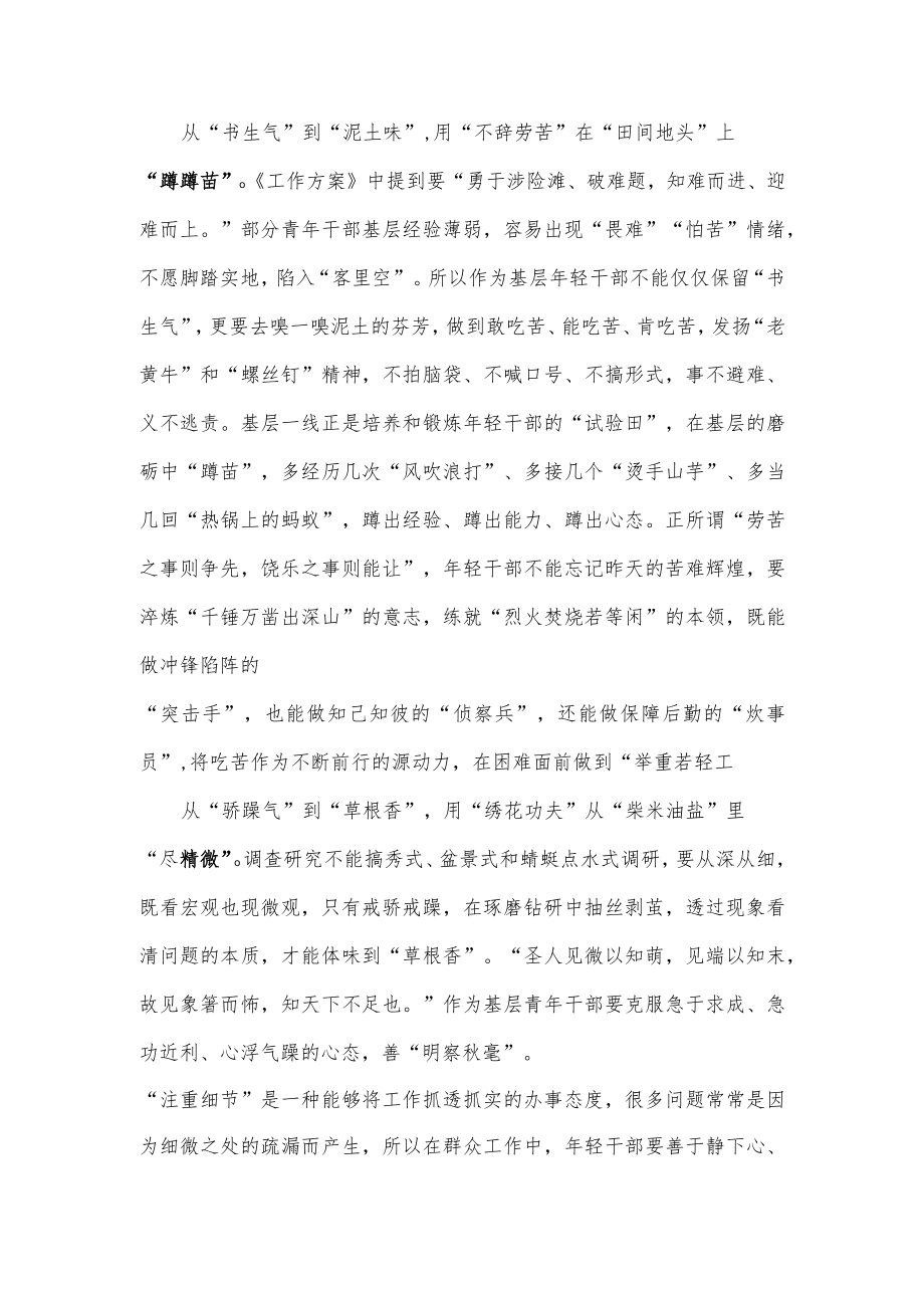 青年干部学习贯彻《关于在全党大兴调查研究的工作方案》心得体会.docx_第2页