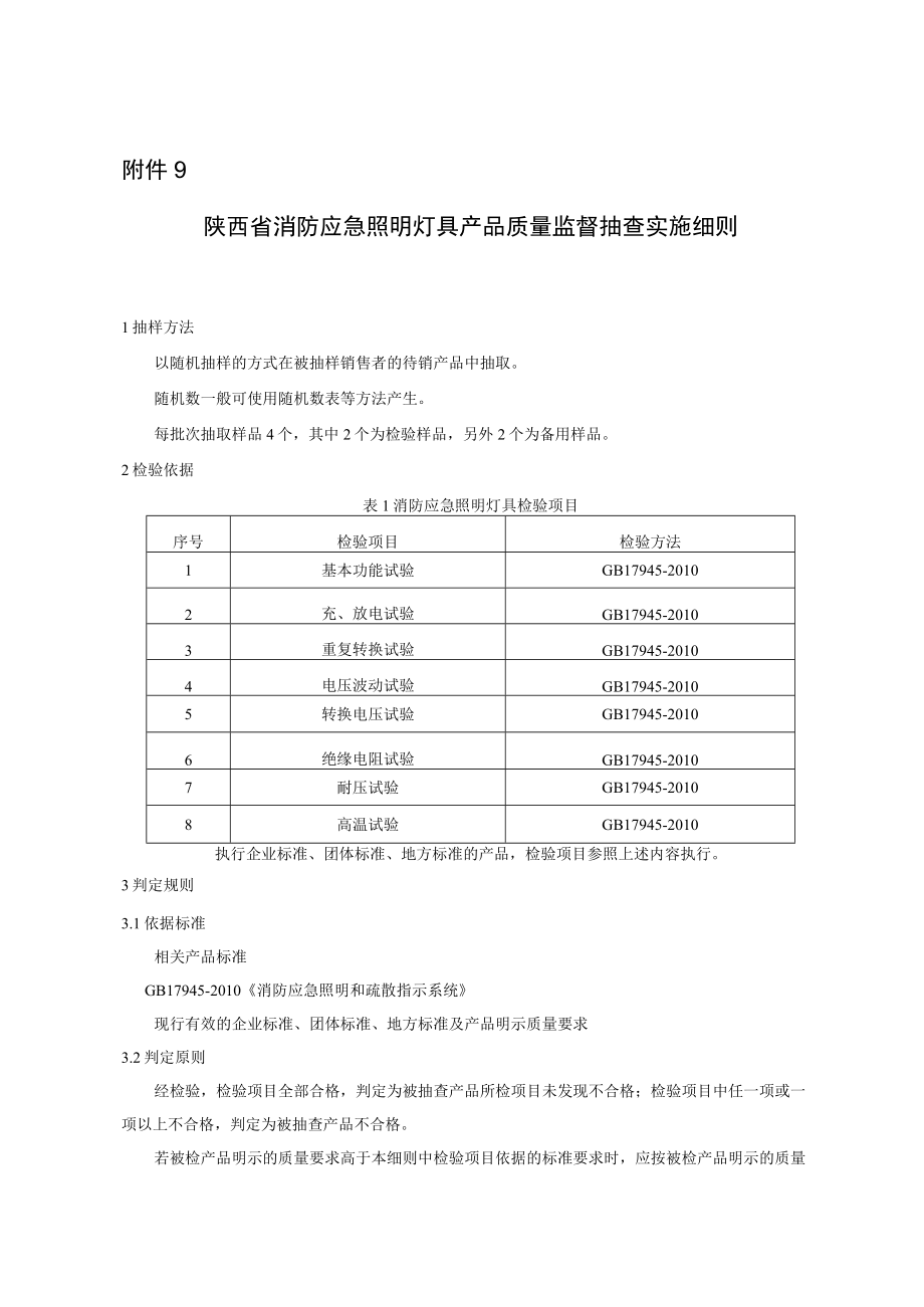 2023陕西省消防应急照明灯具产品质量监督抽查实施细则.docx_第1页