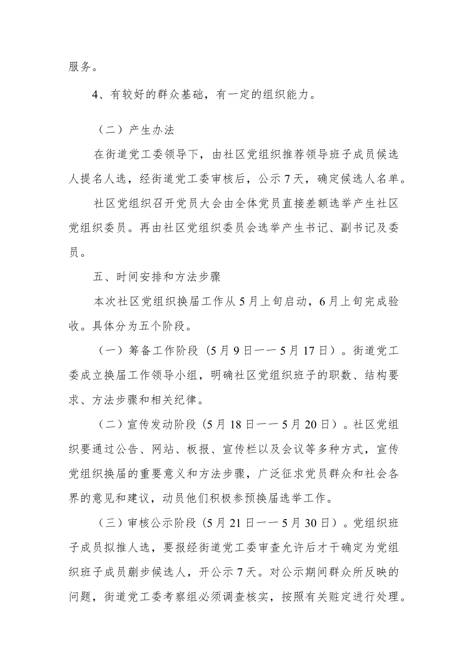 关于社区党组织换届选举工作实施方案.docx_第3页