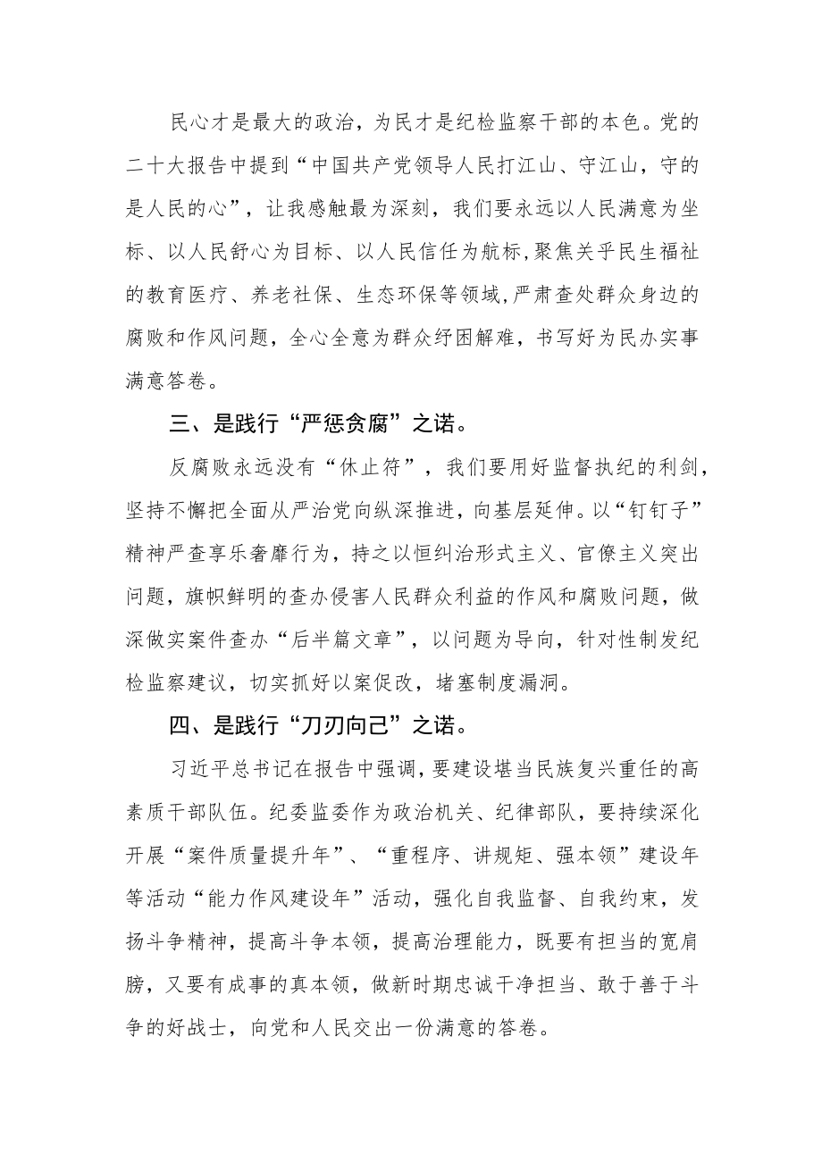 纪检监察干部学习宣传贯彻党的二十大精神心得体会.docx_第2页